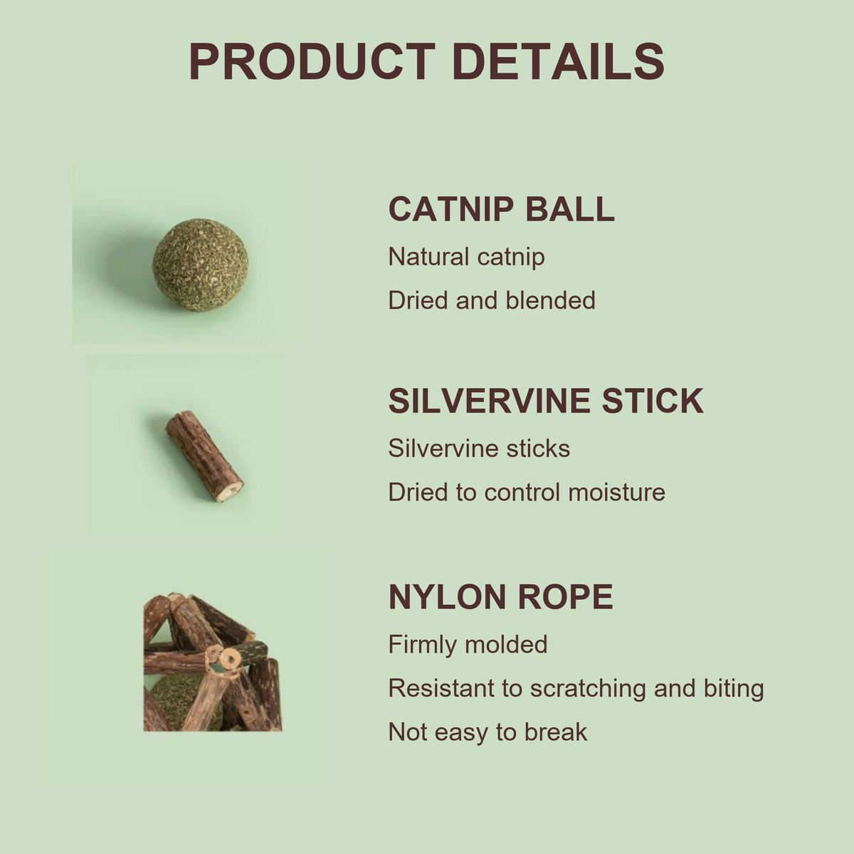 Silvervine catnip ball product details