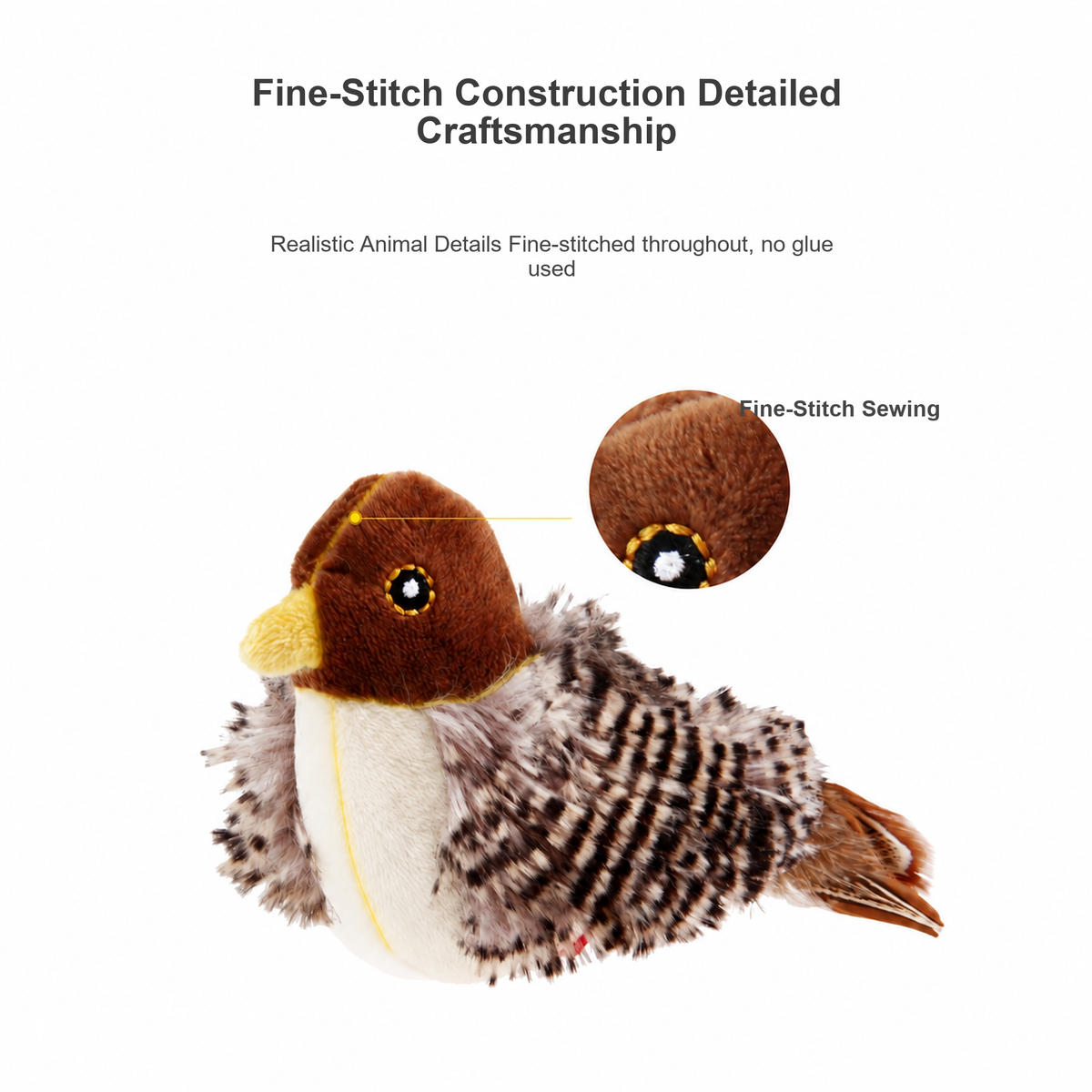 GiGwi stitched bird cat toy with detailed craftsmanship [Gallery: Shared]