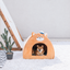 Navy Style Tent-Shaped Pet Bed effective 1:1 continuous background outpaint revision v2, source image 7, no crop