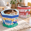 Misspet Ice-cream Box Cat Scratcher - cat resting in blue box with pink variant nearby