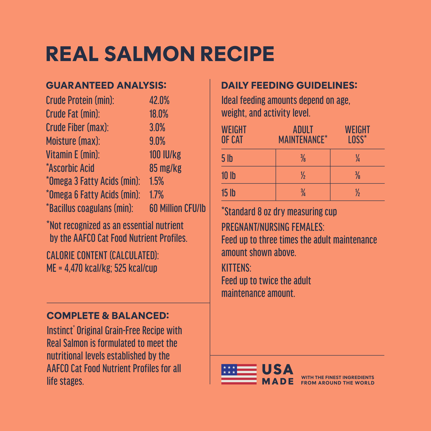 Instinct Original Salmon cat food official product detail