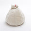Rear view of a white polar bear igloo cat bed