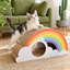 Revised | Rainbow Cat Scratcher Cardboard 2-in-1 Multifunctional Cat Scratcher Lounge Bed Cat Scratching Pad for Indoor Cats as Furniture Protector Cat Training Toy gallery image 07 | square composition