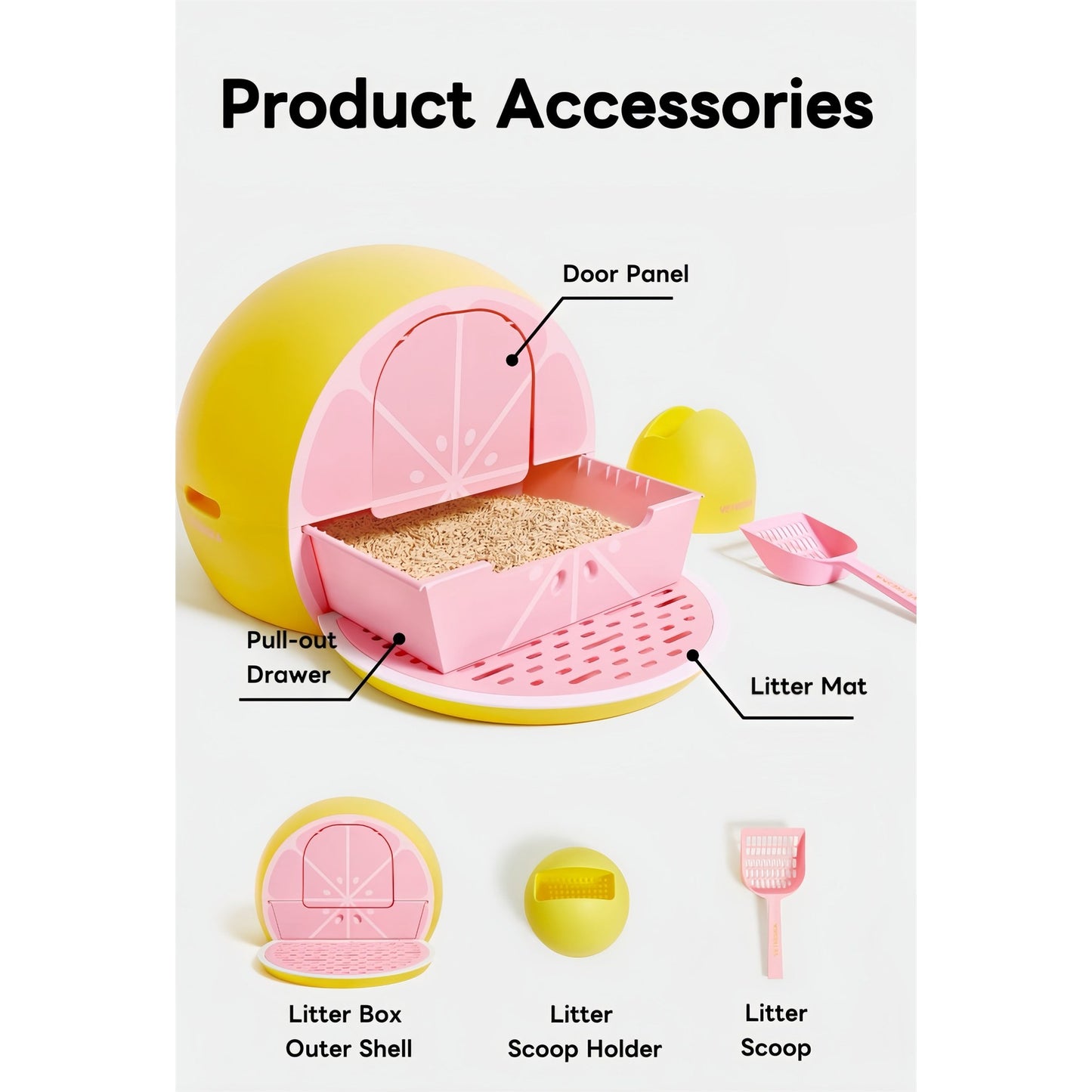 Vetreska Fruity Kitty Kove litter box product detail image 7