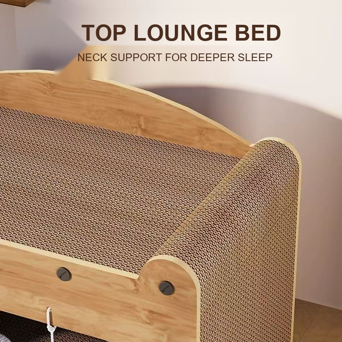 Cat scratcher lounger interior scratch surface detail [Gallery: Details]