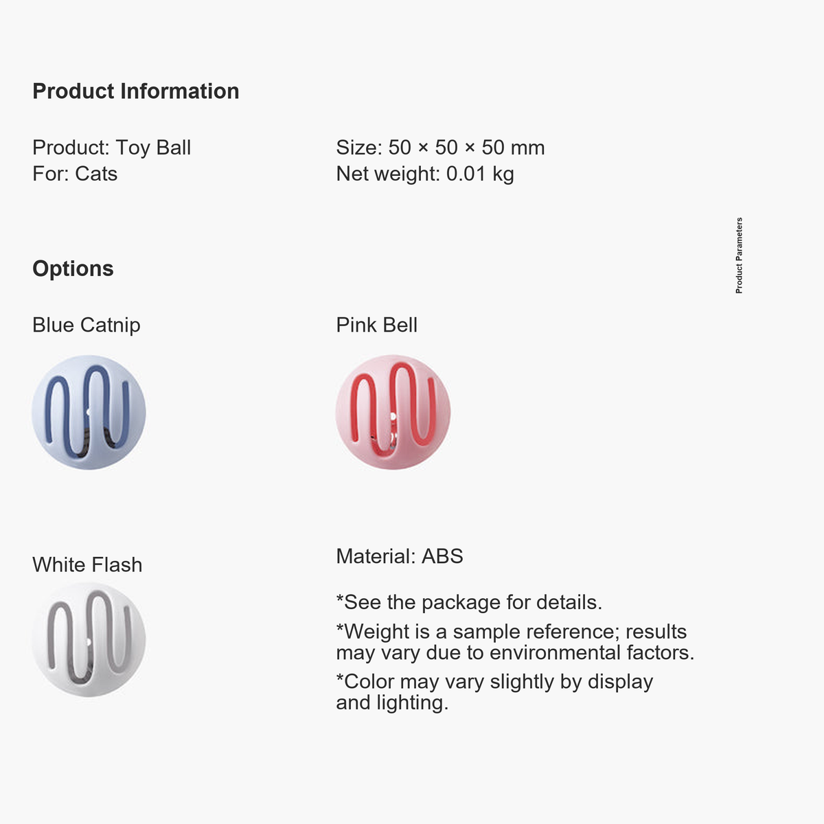 PIDAN Toy Ball | Product Parameters | original-scale text layout rebuild | revision 02