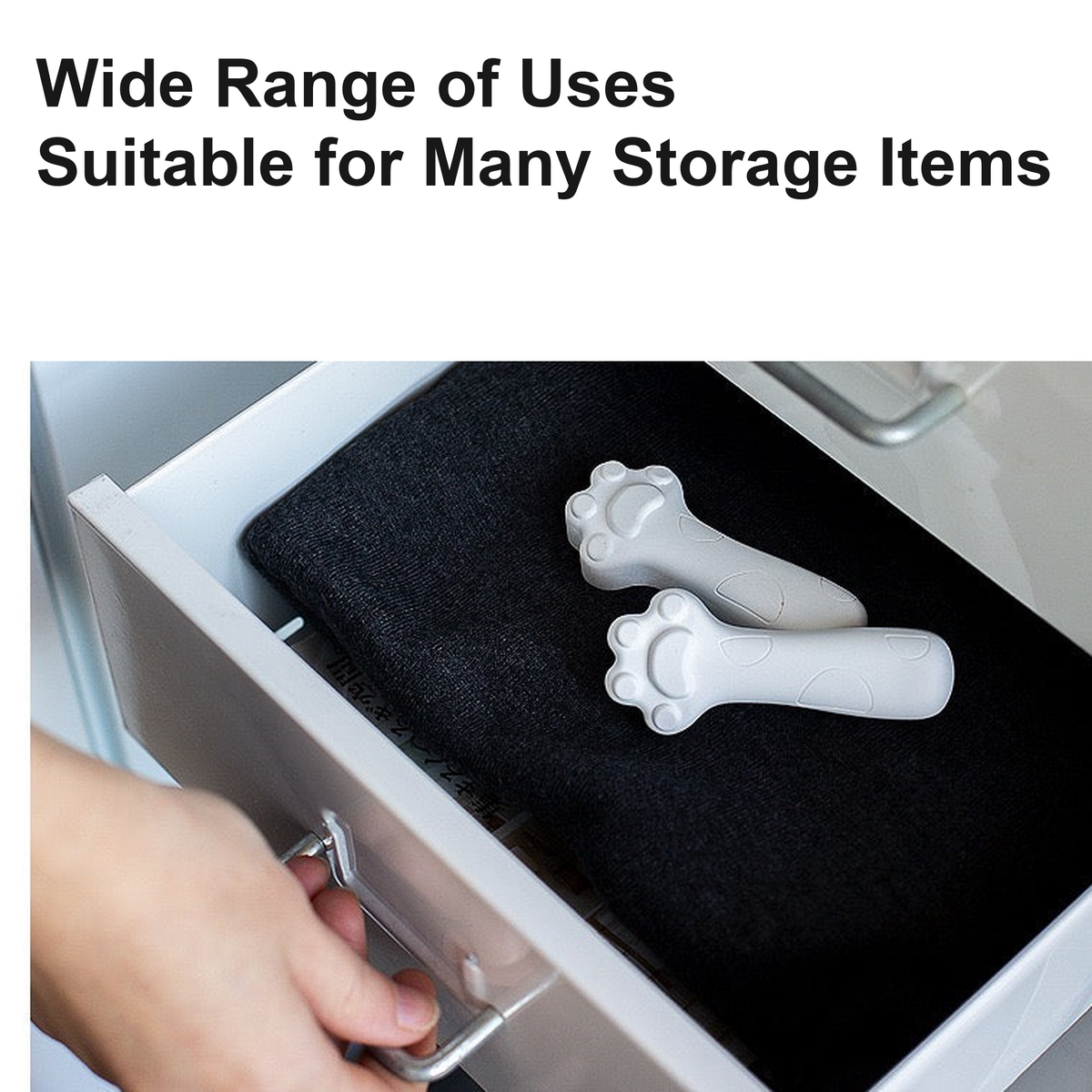 Diatomite cat paw drying blocks in a drawer for multiple storage uses [English Revision]
