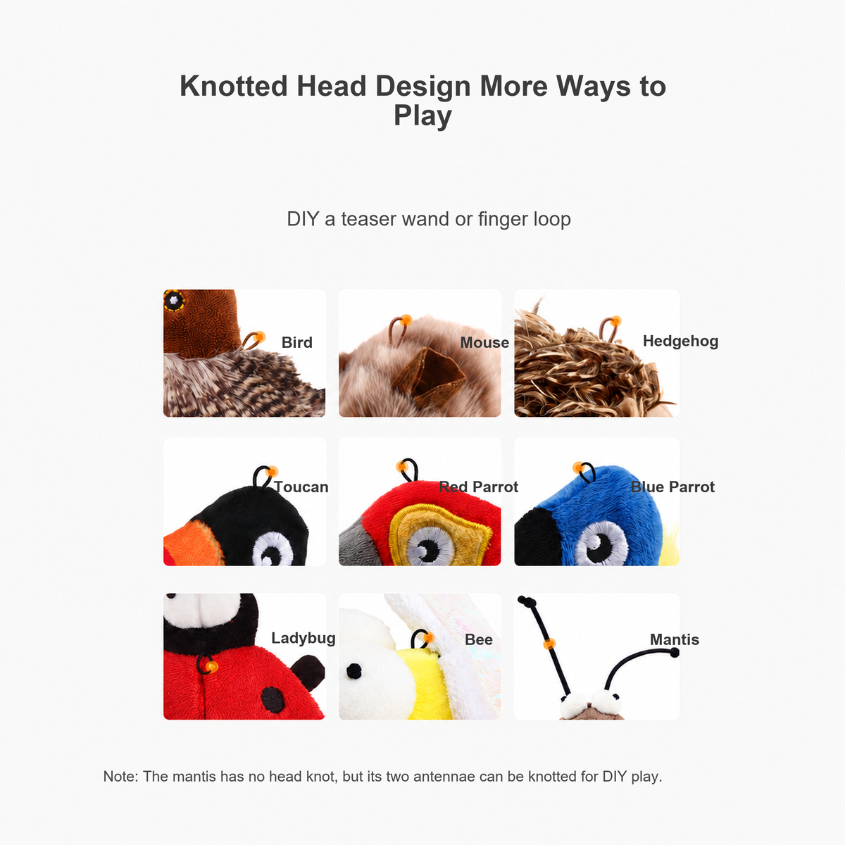 GiGwi knotted head cat toy variations for interactive play [Gallery: Shared]