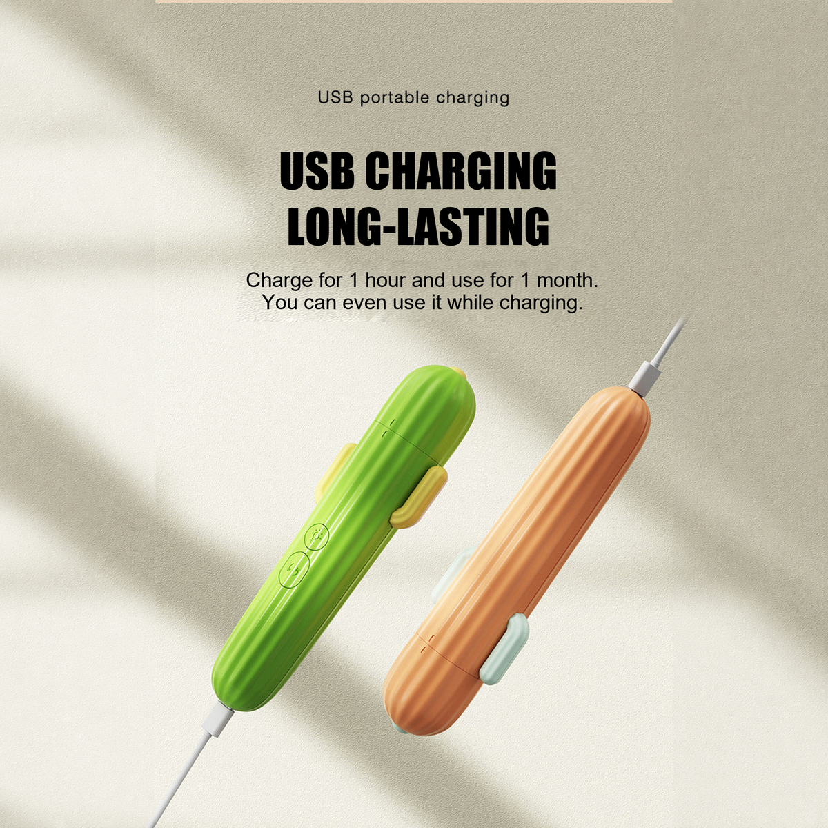 Cactus LED pet nail grinder with USB charging and long-lasting power