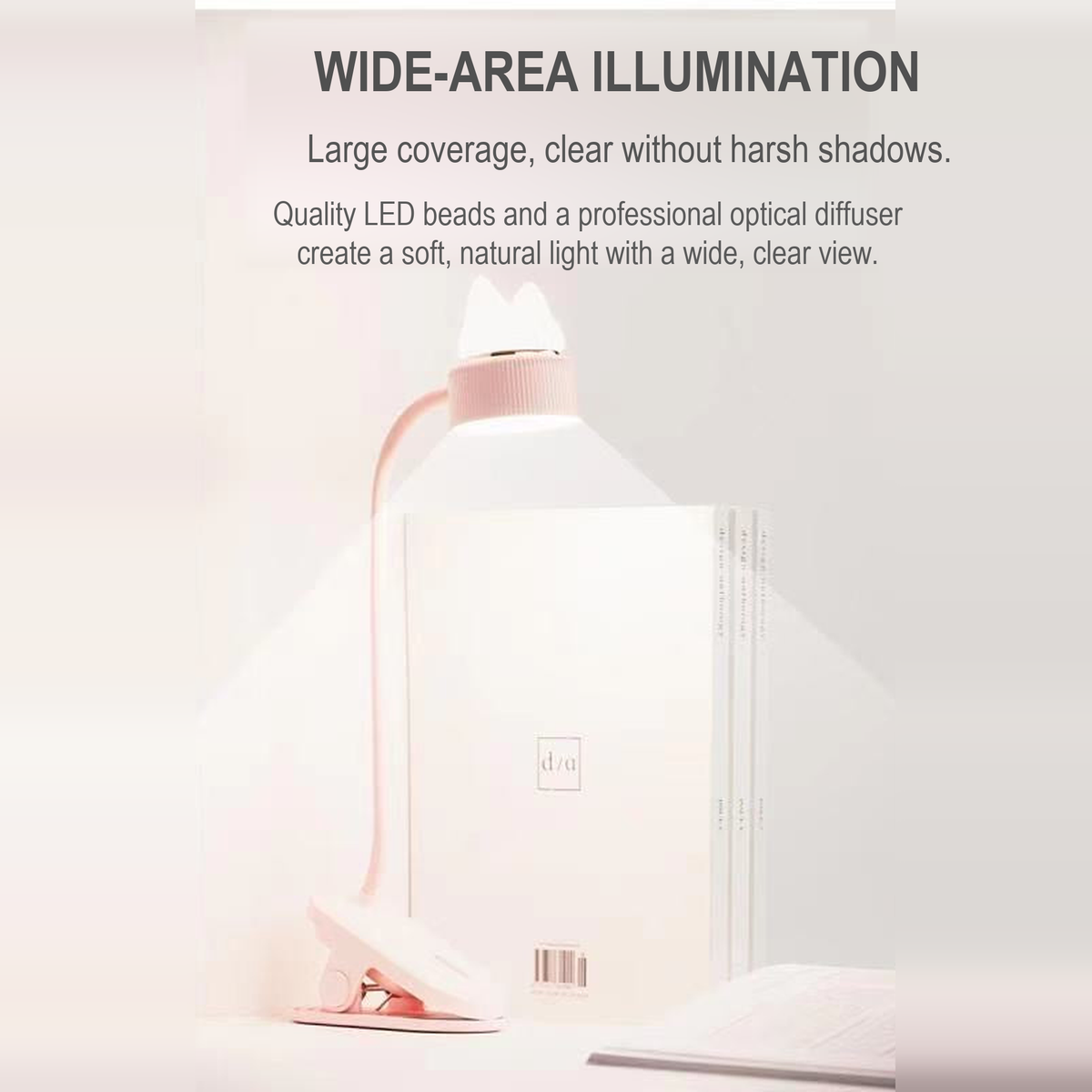 Cat-shaped lamp with wide-area soft illumination
