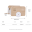 English corrected carriage size and specification diagram, 45 x 45 x 33 cm