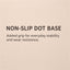 Non-slip dot base texture for a white polar bear pet cave bed