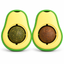 Avocado catnip ball toy multi-SKU white-background image with green catnip and brown gallnut balls