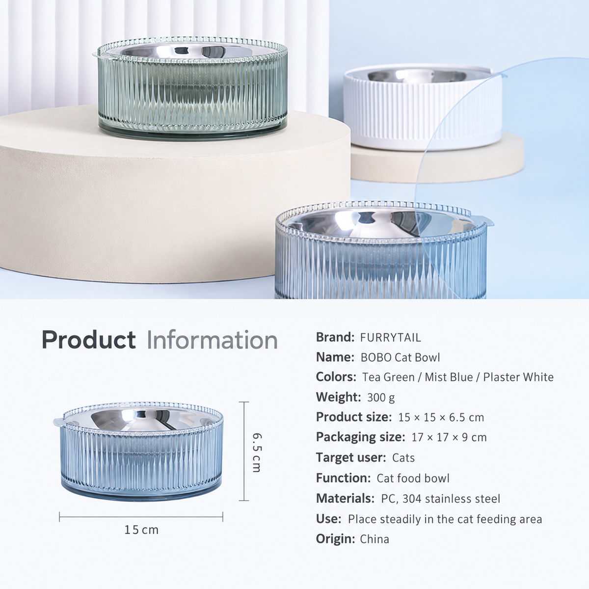 FURRYTAIL BOBO Cat Bowl | Product information | English square panel 10