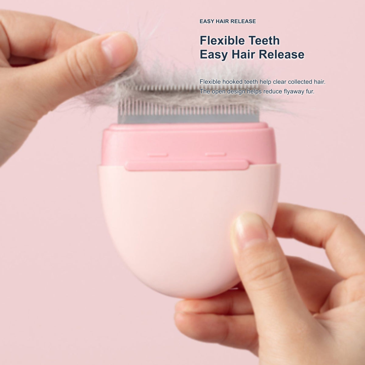 Aiwo pebble cat comb with flexible teeth for easy hair release [Gallery: Shared]
