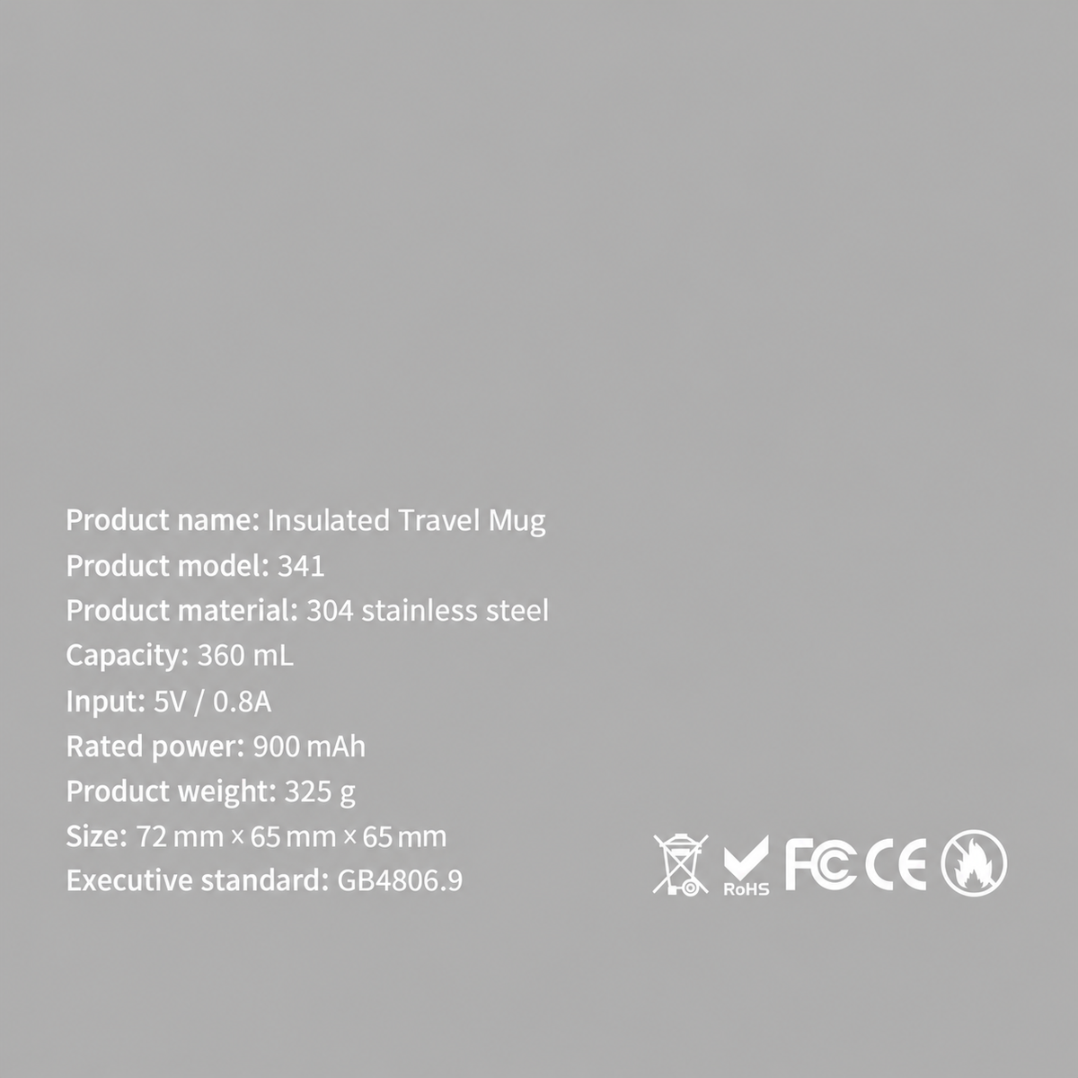Cat paw insulated travel mug product specifications - module 10