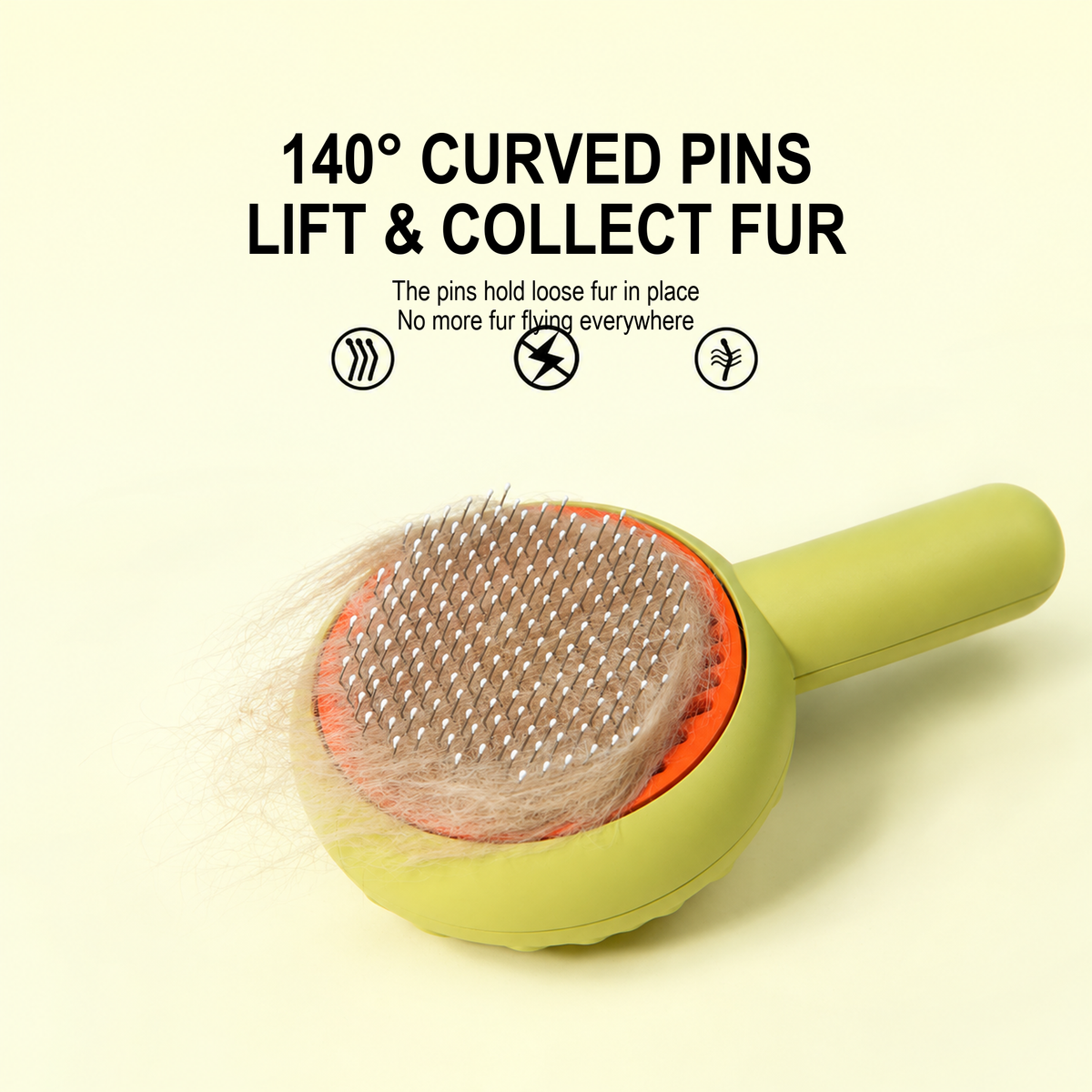AIWO Doughnut Pin Brush with 140-degree curved pins