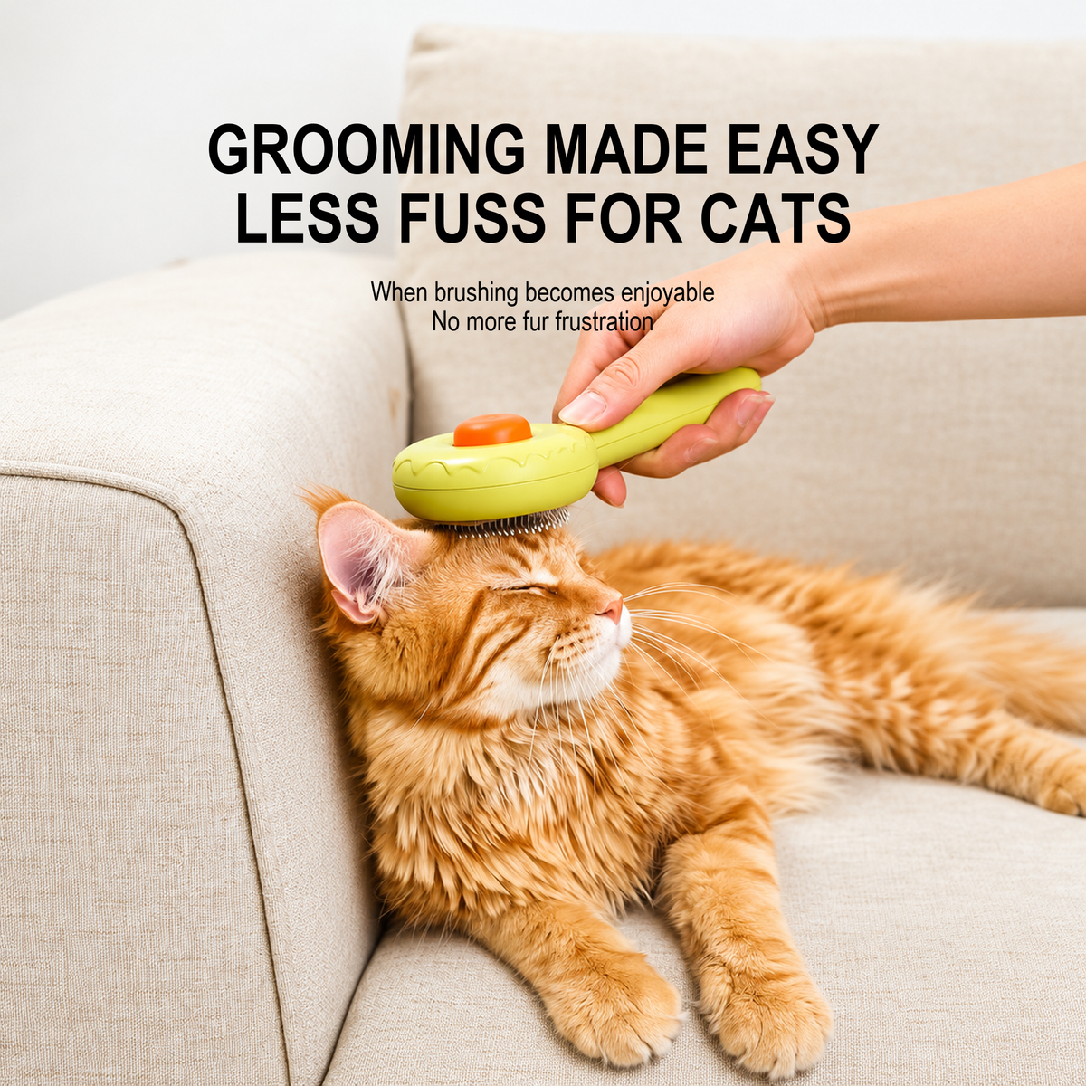 AIWO Doughnut Pin Brush used for cat grooming