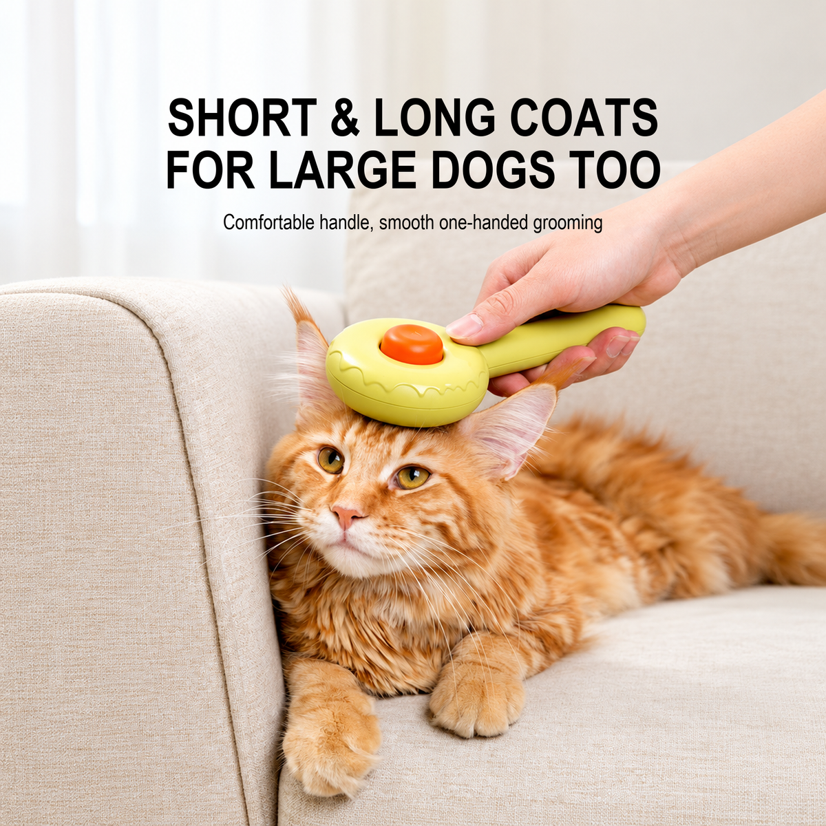 AIWO Doughnut Pin Brush for short and long coats and large dogs