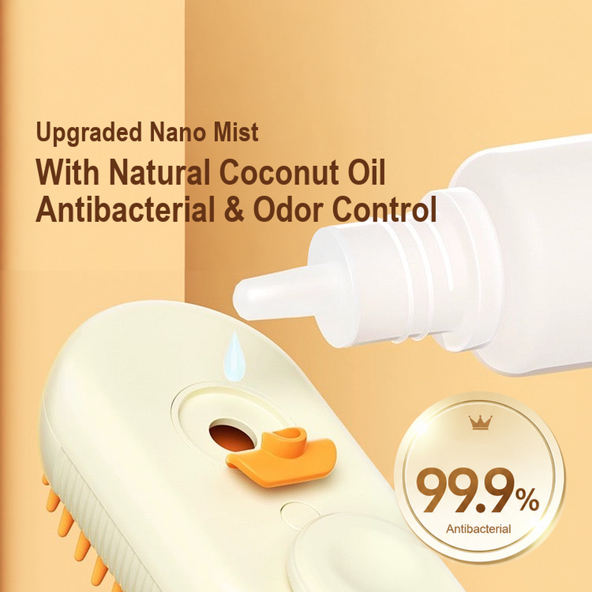 Steam Silicone Cat Grooming Brush upgraded mist feature