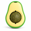 Avocado catnip ball toy single SKU with green catnip ball on white background