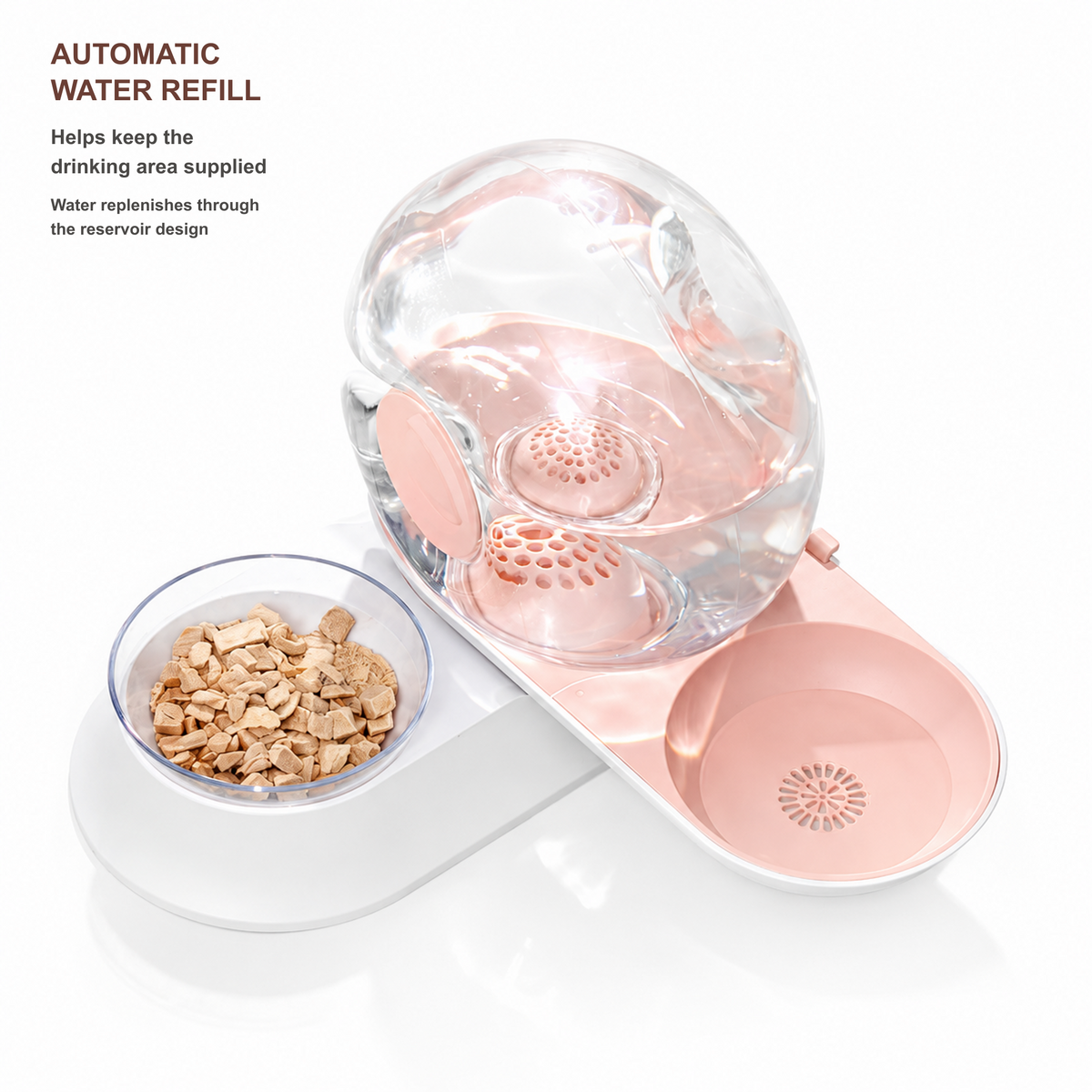 AIWO pet water fountain and feeder automatic water refill design [Automatic refill v3]