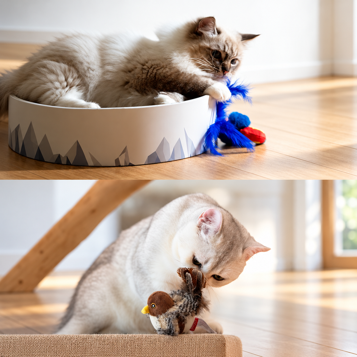 GiGwi interactive cat toy lifestyle scene with a cat [Gallery: Shared]