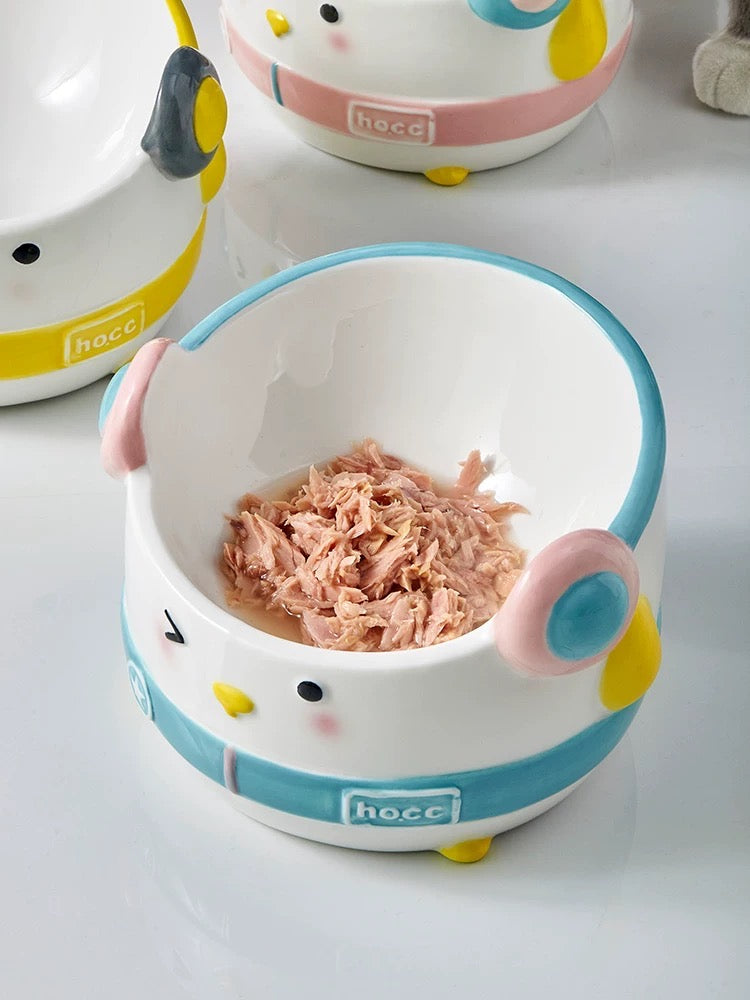 Hip-Hop Penguin Ceramic Pet Bowl