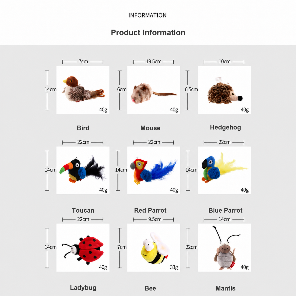 GiGwi cat toy product information and dimensions [Gallery: Shared]