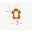 ZEZE Gingerbread Man Cat Scratching Mat effective 1:1 original pixels preserved, structured layout revision v2, source image 12, no crop