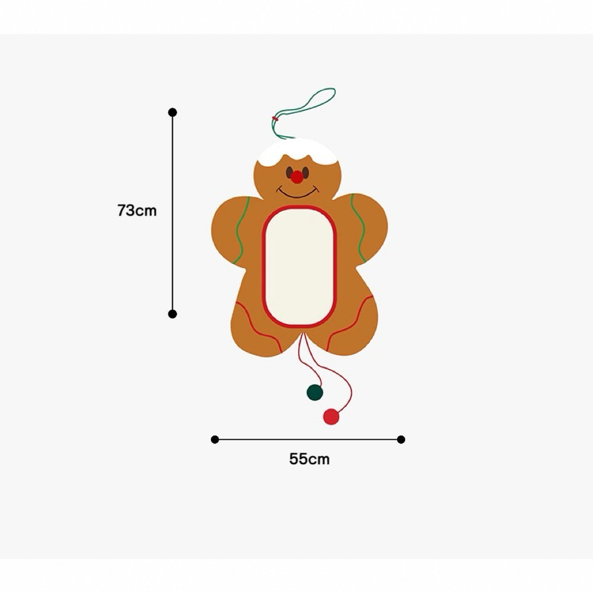 ZEZE Gingerbread Man Cat Scratching Mat effective 1:1 original pixels preserved, structured layout revision v2, source image 12, no crop