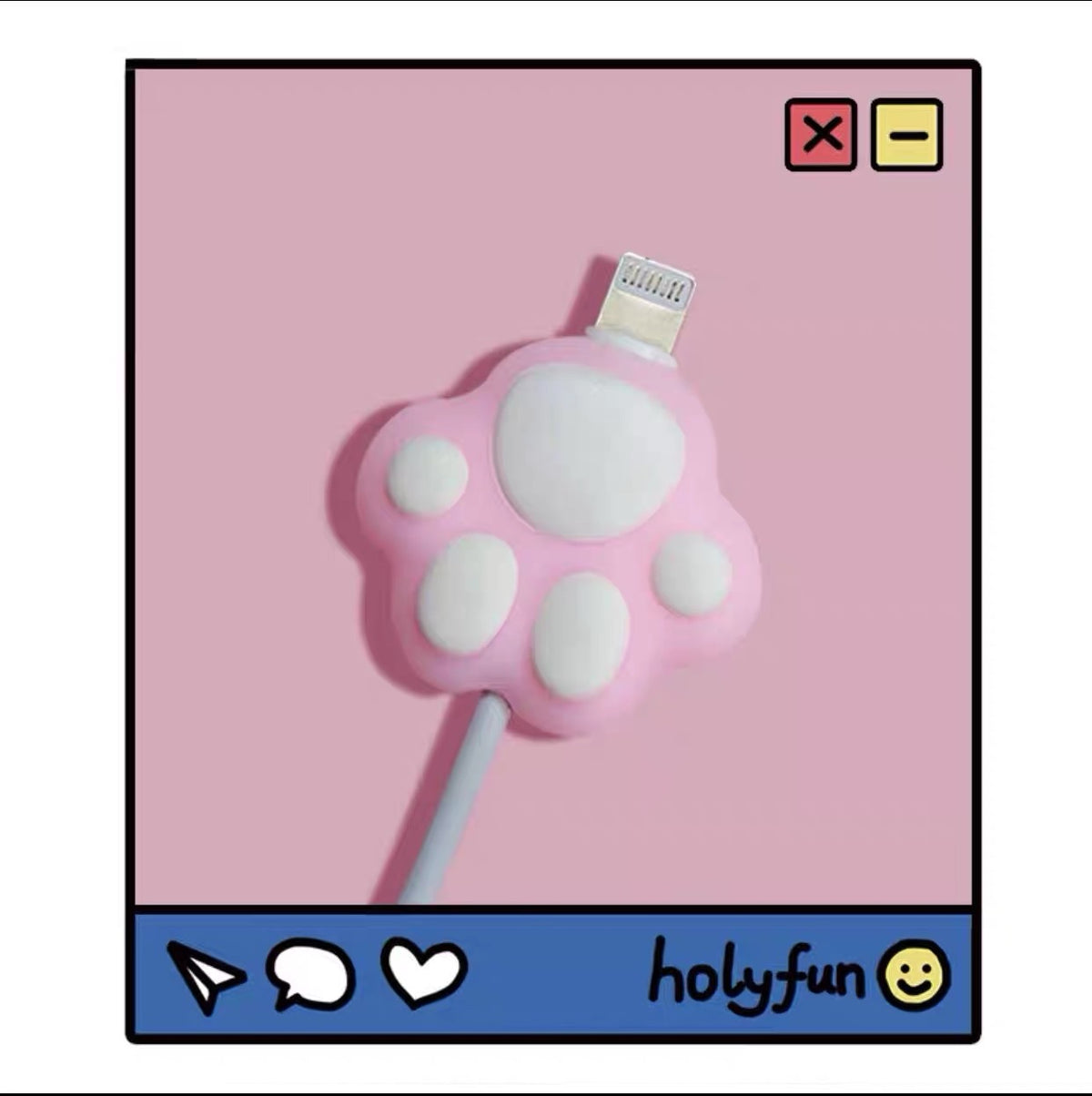 Cat Paw Silicone Charging Cable Protector gallery image 01