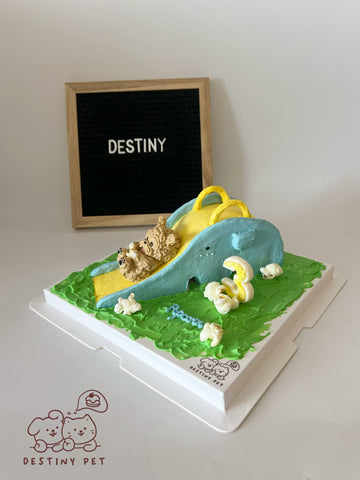 Elephant Slide Pet Cake，Pet Birthday Cake, Pet Cake，Dog&Cat Birthday Cake