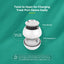 Aiwo rolling cat ball toy showing the treat opening and USB charging guide