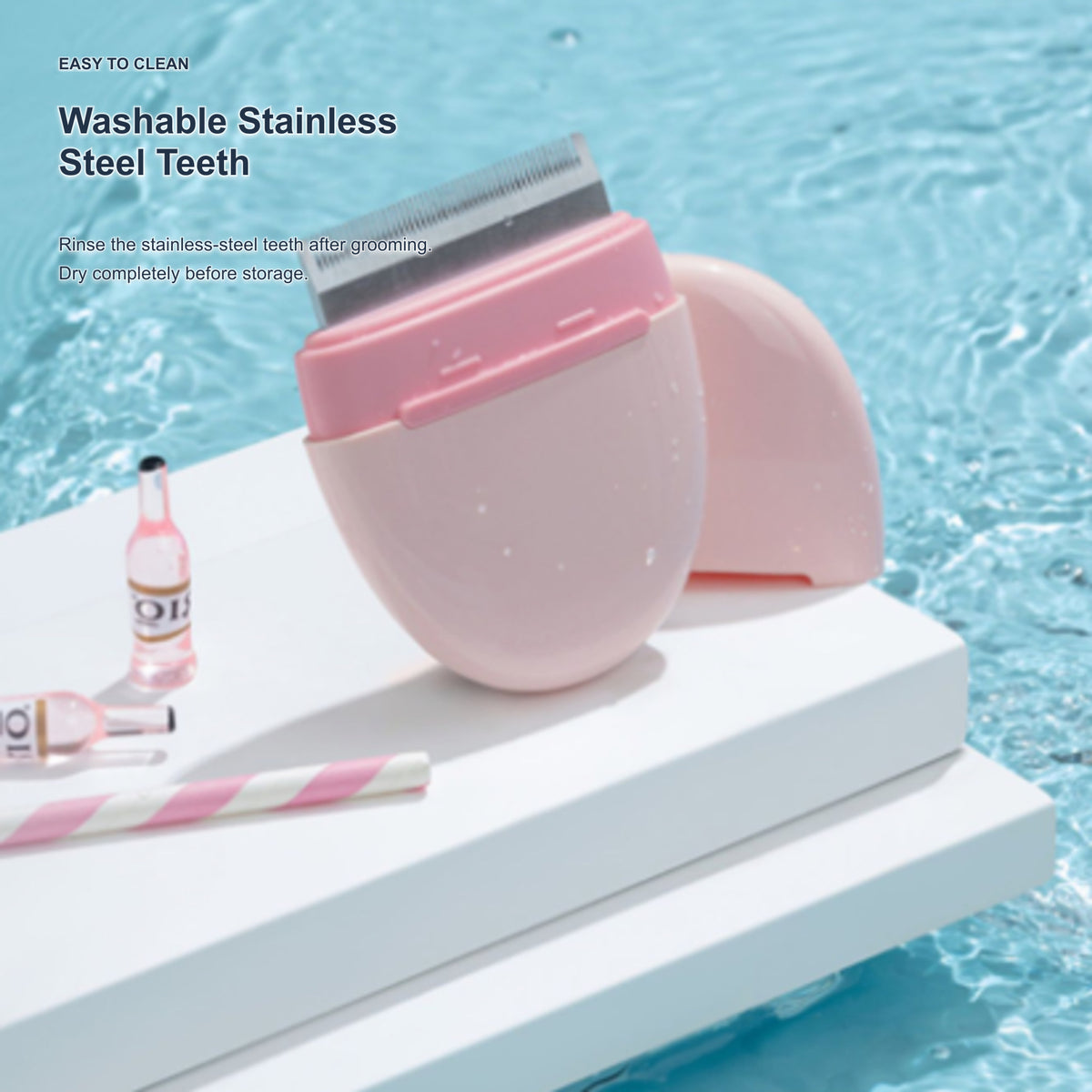 Aiwo pebble cat comb with washable stainless-steel teeth [Gallery: Shared]