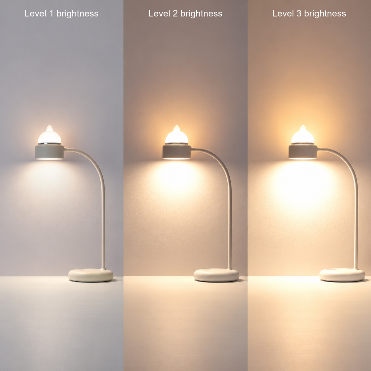 Cat-shaped lamp with three brightness levels