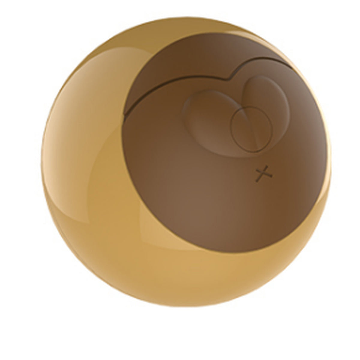 Close-up of the gold Aiwo interactive rolling cat ball toy