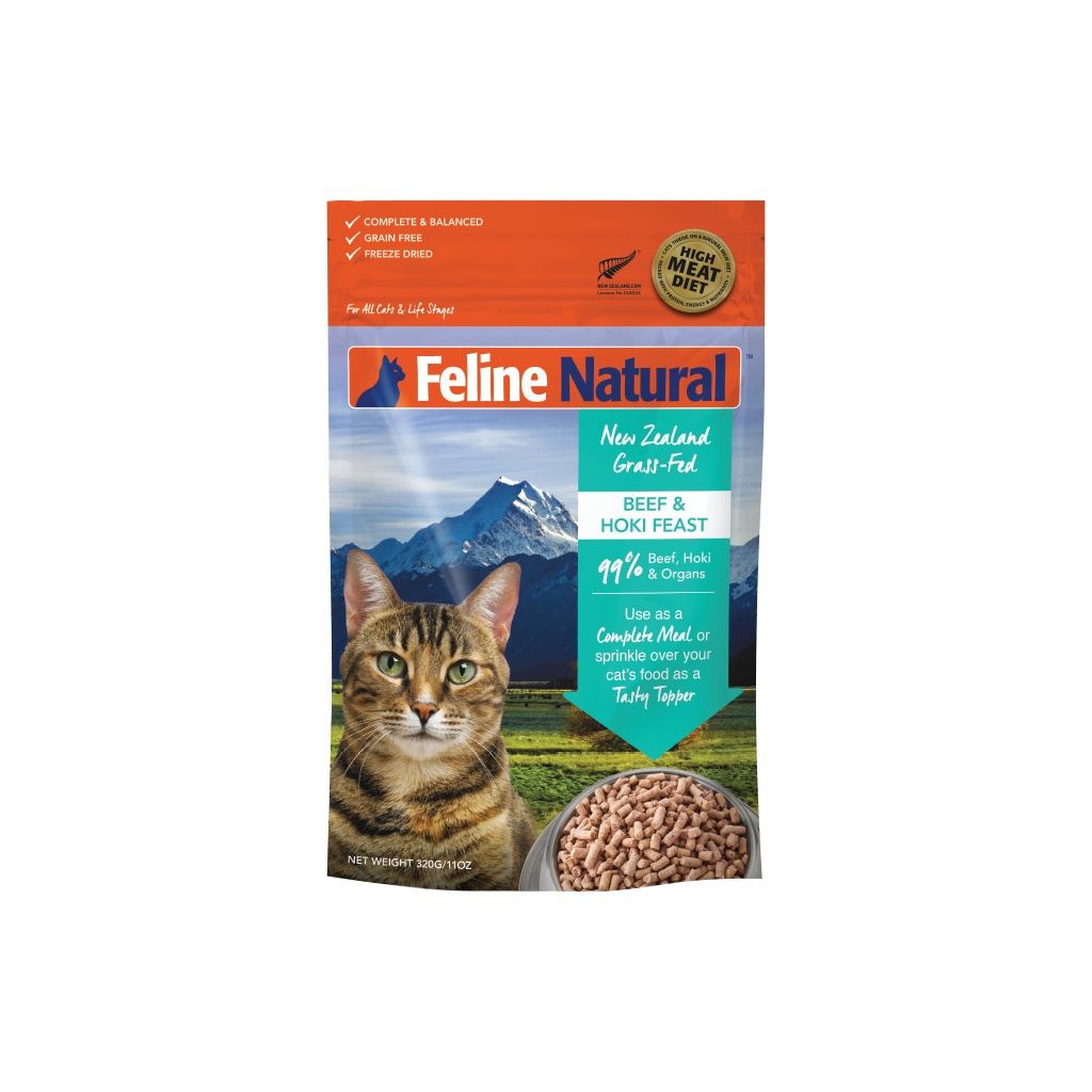 FELINE NATURAL™ FREEZE-DRIED BEEF & HOKI FEAST FREEZE-DRIED CAT FOOD