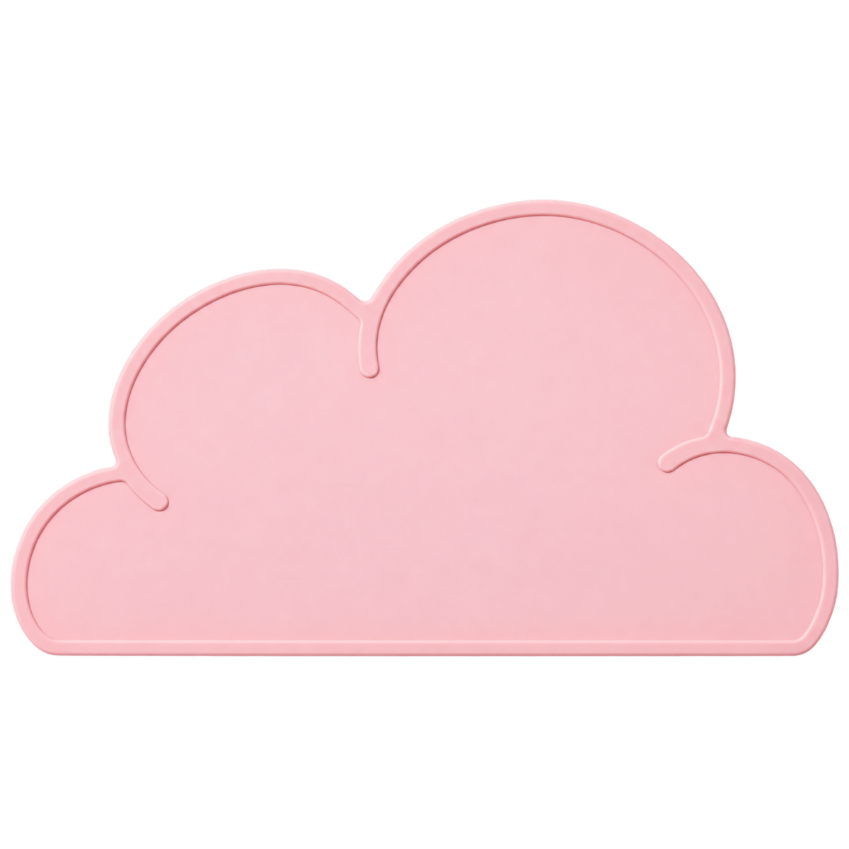 Light pink silicone cloud pet bowl mat transparent source image