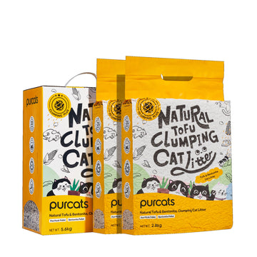 CATURE tofu and bentonite cat litter 5.6 kg yellow bag