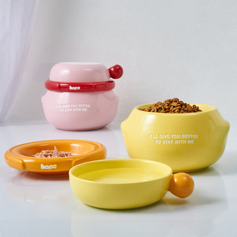 3-in-1 Ceramic Pet Bowl Set