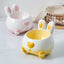 Curvy Bunny Butt Ceramic Pet Bowl with Long Ears