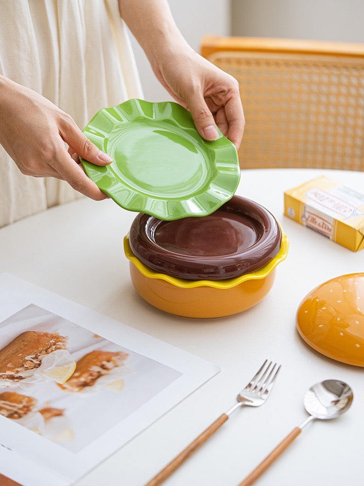 Burger Ceramic Pet Bowl Series