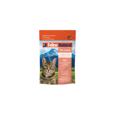 FELINE NATURAL™POUCHES  Lamb & King Salmon Feast Pouch Cat Food