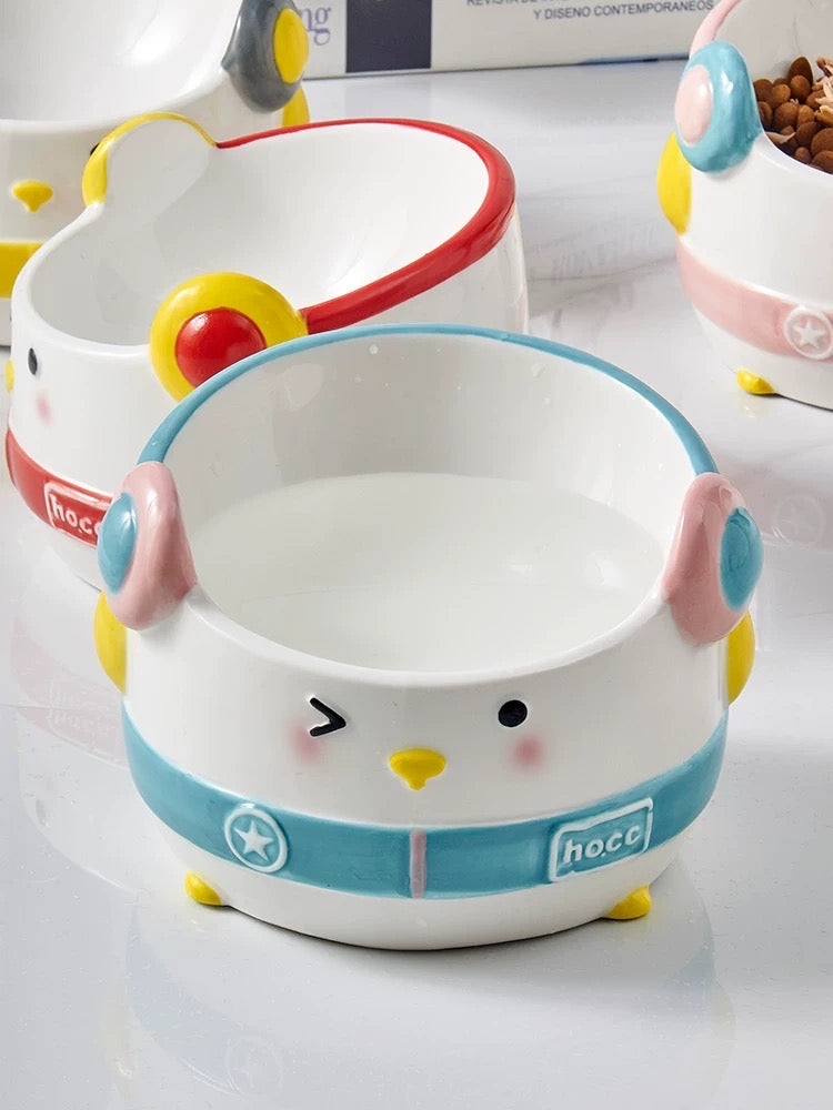 Hip-Hop Penguin Ceramic Pet Bowl