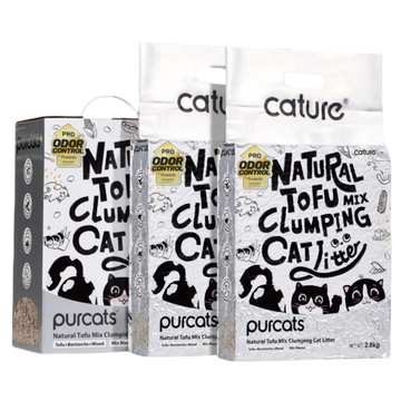 CATURE Purcats Natural Tofu Mix Clumping Cat Litter 5.6 kg bags
