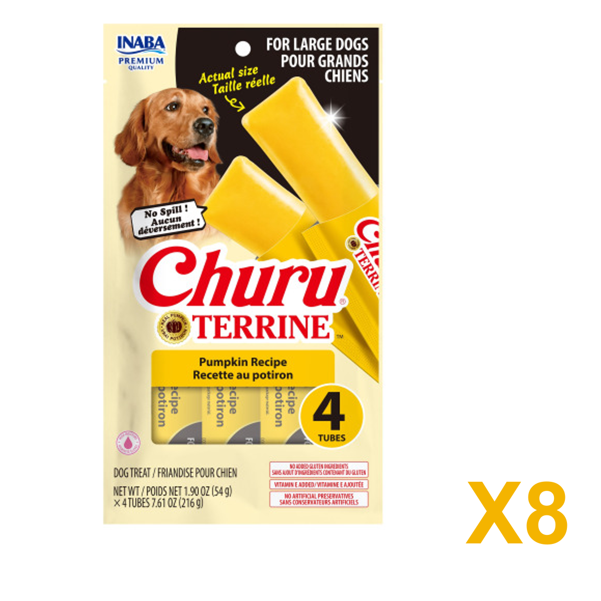 INABA INABA Churu TERRINE LG DOG (Chicken &Peanut Butter) 8 Pack (8 × 216 g) X8 quantity-marked product image