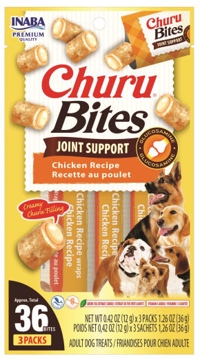 INABA INABA DOG Churu BITES JOINT SUPPORT (Chicken) 1 Pack (36 g) current Canpet package