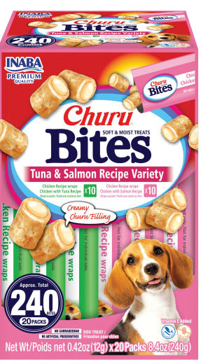 INABA INABA DOG Churu Bites 20 PACK (Tuna & Salmon) 1 Pack (240 g) current Canpet package