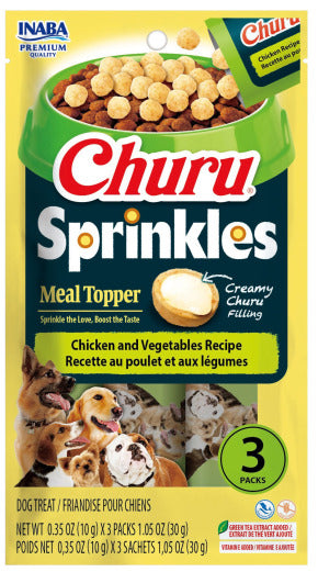 INABA INABA DOG Churu SPRINKLES (Chicken & Vegetables) 1 Pack (30 g) current Canpet package